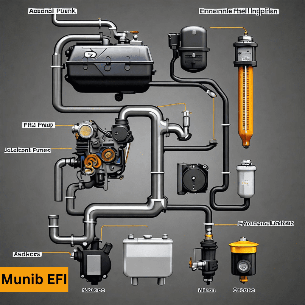 Diagram illustrating the components of an EFI system.